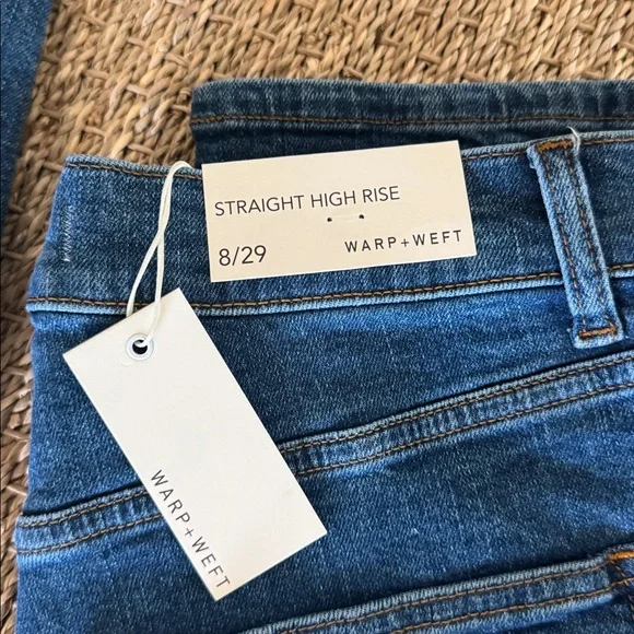 Warp + Weft Medium Blue High Rise Jeans 8/29 new 2 pair - Picture 3 of 6